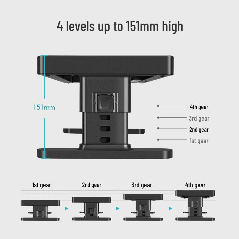 Adjustable Monitor Riser with Storage