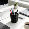 Creative Office Supplies Decor Pebble Texture Pen Holder Hexagonal Desktop Organizer Stable Anti-Tip 3D Large Capacity Organizer Printed PLA Storage