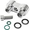 AC Compressor Bracket for LS GM R4 AC Compressor Adapter CNC Aluminum Fitting Straight Adapter