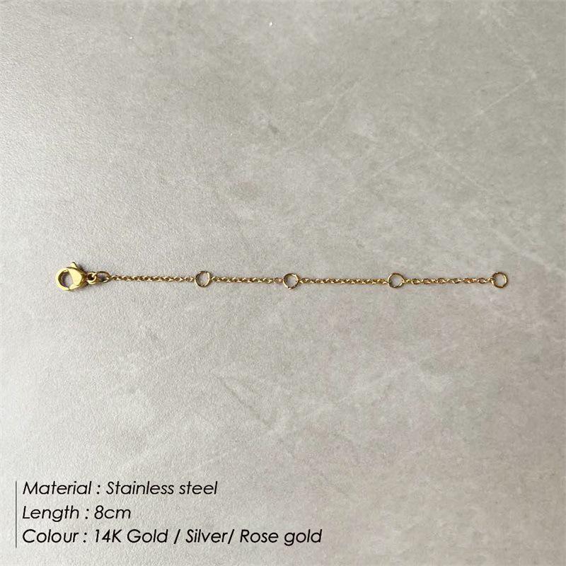 eManco Gold-Plated Stainless Steel Extension Chains for DIY Jewelry