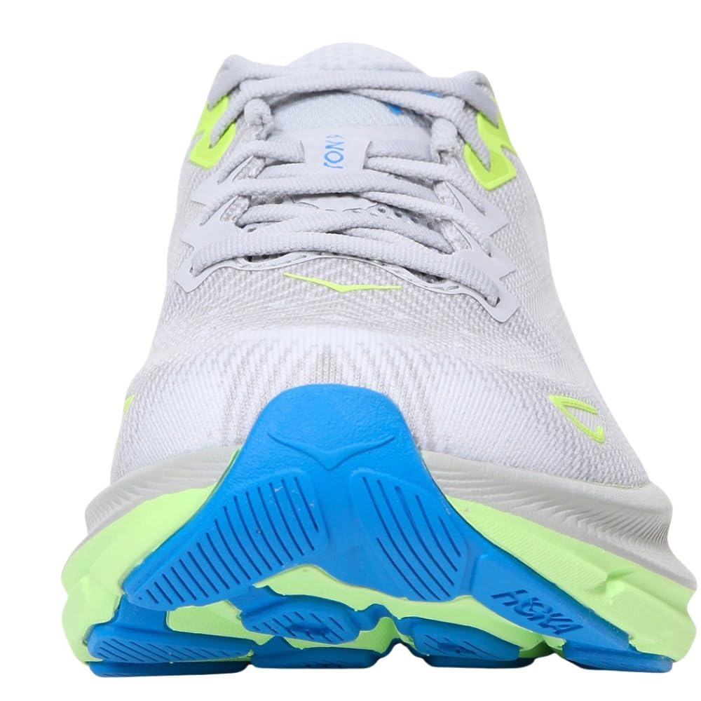 HOKA Clifton 9 Running Medium Gray with Flash Yellow Sneakers for Jogging and Walking Shoes, (1127895-STLC), (Medium Gray/Size 28.5/Men's)