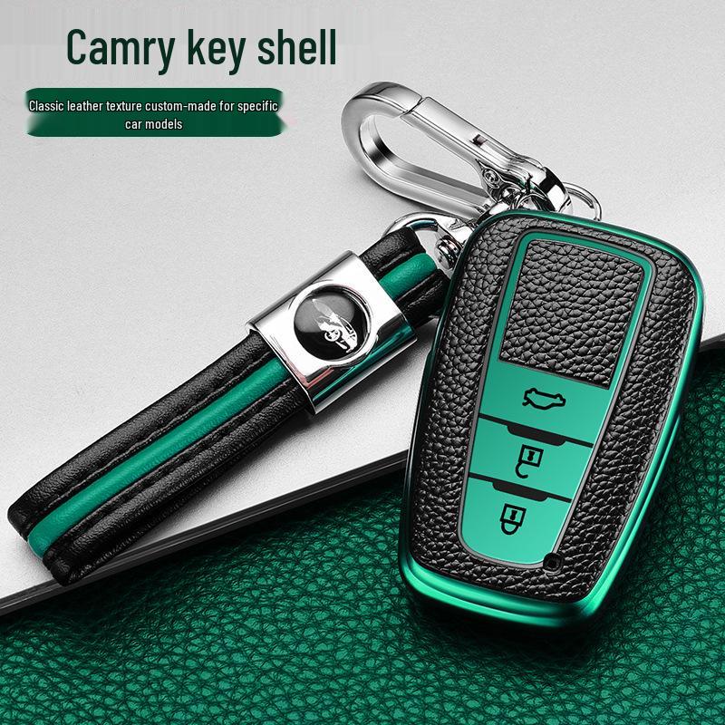 

Кожаный чехол для ключа Toyota Camry - Защитная крышка Single Piece