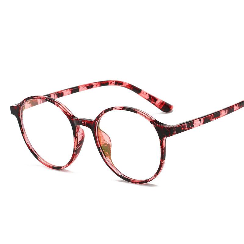 Korean Fashion Style Women's Glasses Round Shape Blue Light Blocking Glasses Frames  Female Eyeglasses