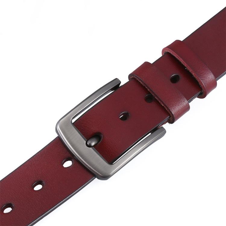 Young People'S Leisure Business Two-Layer Cowhide Belt Pin Buckle Decorative Jeans Belt