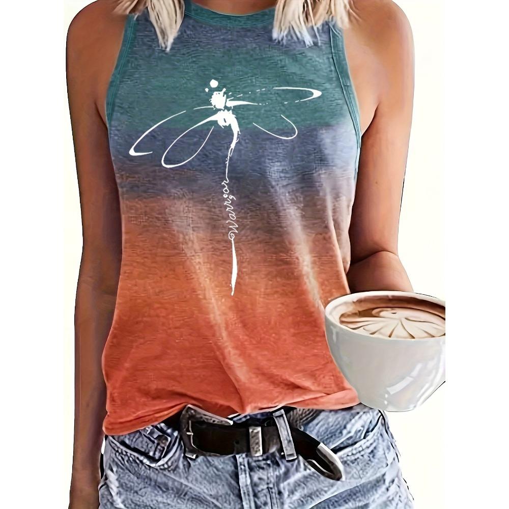 European and American fashion letter printed round neck vest S
