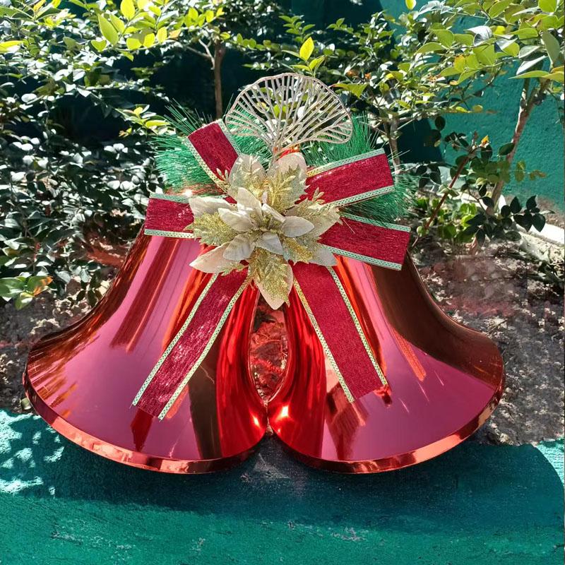 80см Сверхбольшой Двойной Колокол: Рождественское украшение для торговых центров и отелей