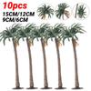 10Pcs Model Trees Palm Scale Tree Coconut Palm Park Rainforest Scenery Dioramas DIY Decor Diorama Scenery Model Decorations
