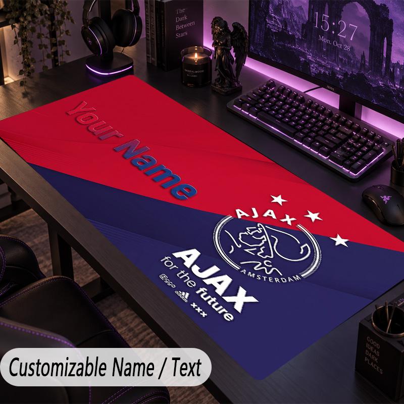 Large Mouse PadAjax Amsterdam Custom Name Text Personalized Desk Mat Non Slip Gaming Pad