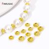 14/18K Gold Plated Brass Lantern Shape Spacer Beads,Separators For Bracelet,5/6mm Loose Beads For DIY Jewelry Making Accessories