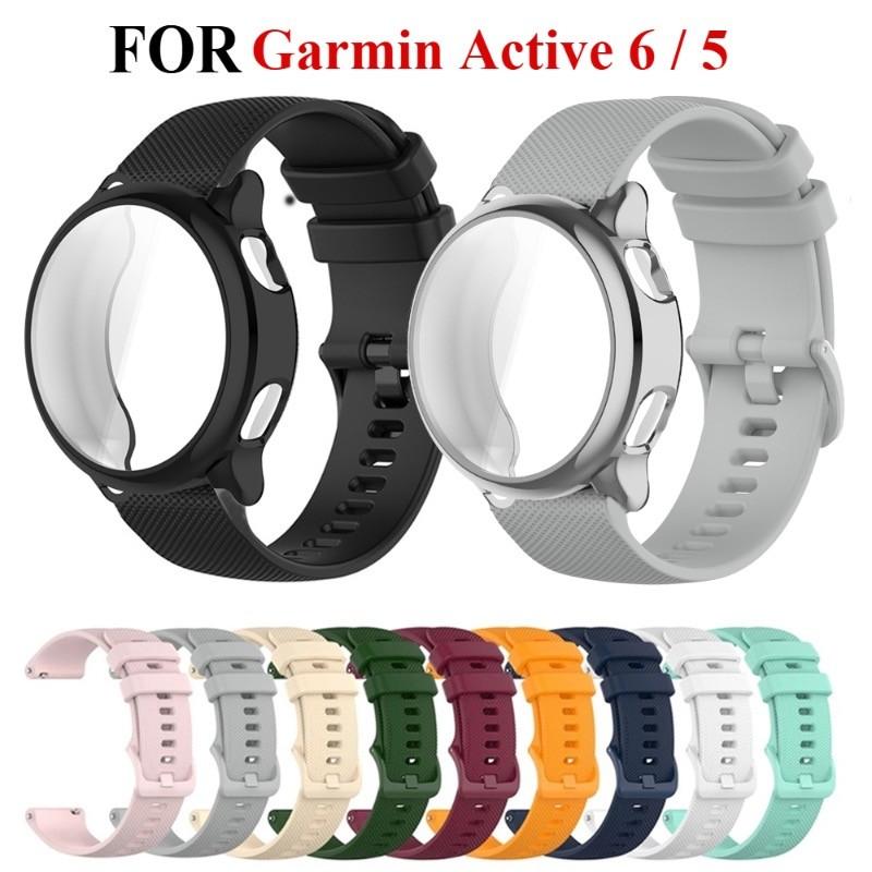 Oficiální silikonový řemínek s TPU ochranným krytem pro Garmin Active 6 Active5 Vivoactive 6 5