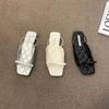 Summer New Women's Slippers Open Toe Square Toe 2024 Brand Shoes for Women Daily Bow Tie Flat Outdoor Women's Slippers Chinelos