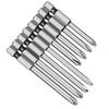 Extended Magnetic S2 Steel Phillips Bit for Pneumatic/Electric Screwdrivers and Drills