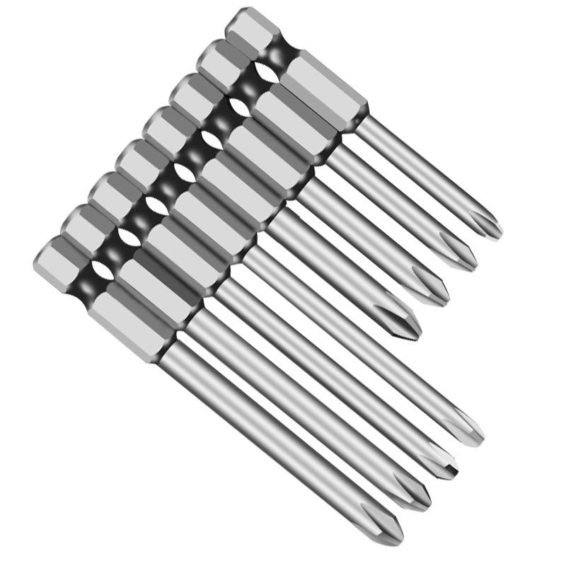 Extended Magnetic S2 Steel Phillips Bit for Pneumatic/Electric Screwdrivers and Drills