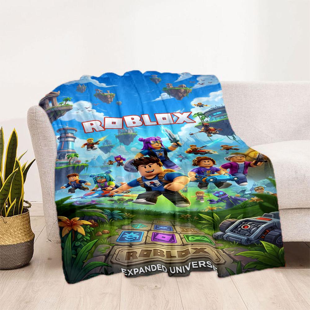 Roblox 234 Blanket Soft Warm Cozy Suitable for Bed Picnics Office Four Seasons Universal Playful Design Unique Gift for Family and Friends Camping