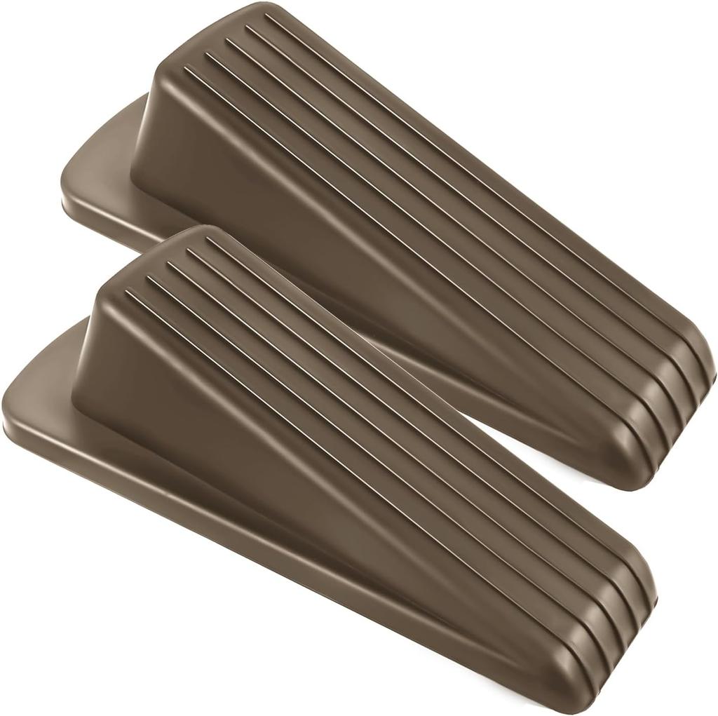 Door Stoppers for Bottom of Door On Floor, Premium Rubber Door Stopper Wedge, Floor Sturdy Stackable Door Stops for Carpet Heavy Duty Door, Door Gaps