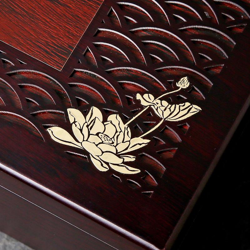 Pu-erh White Tea Wooden Storage Box - Medium Loose Tea Gift Box with One Jin Capacity and Logo Option
