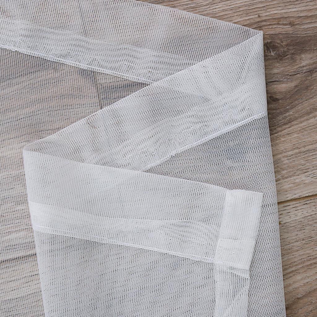 Sheer White Polyester Window Curtains for Light Privacy Protective Home Decoration