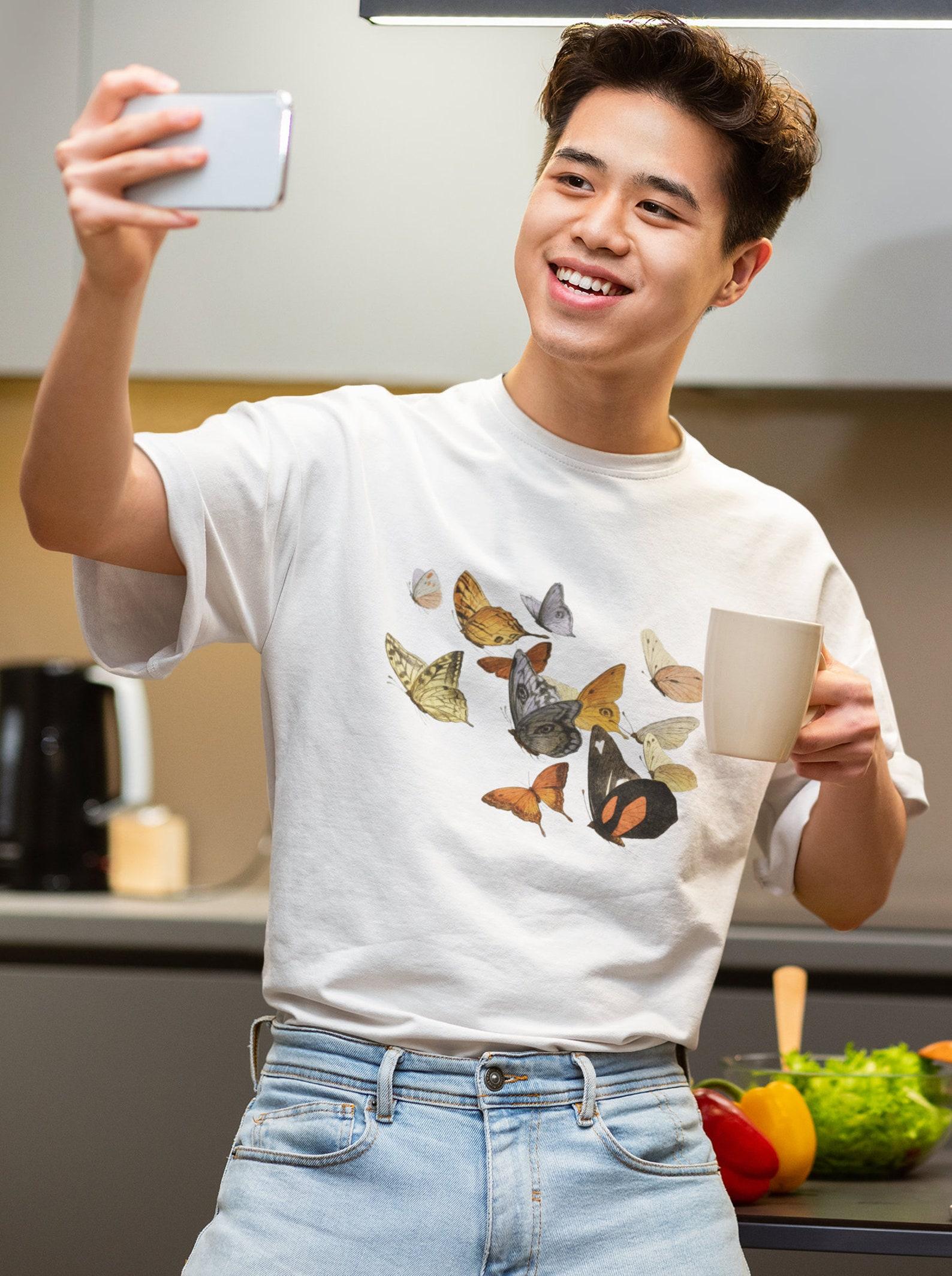 Butterflies T shirt / Butterfly Encyclopedie T shirt / Adolphe Millot / Aesthetic / Butterflies / Retro Butterfly T shirts / Old School XL