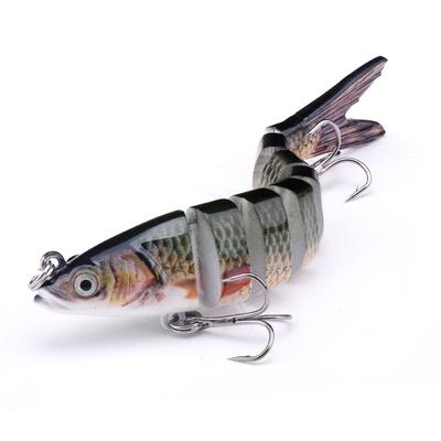 Best Size for Bass Fishing 100mm 10.5g Slow Sinking Multi Jointed Swimbait Minnow Crankbaits Fishing Lure Pike Wobbler