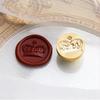 3D Crown Wax Stamp, 2.5cm/1'' Removable Brass Head with Wooden Handle, Adhesive Wax Seal for Wedding Invitations, Kids DIY Creative Gift Idea