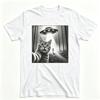 Cat Selfie Ufo Abduction Shirt Funny Alien Spaceship Novelty Vintage Graphic Tee Vintage Unisex Crew Neck Casual Short Tops