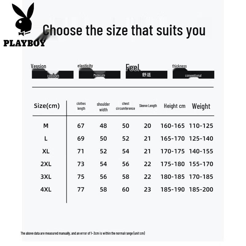 Playboy Men's 2026 Heavyweight Cotton Short Sleeve T-Shirt