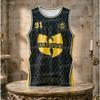 Wu-Tang Clan Basketbalový dres # 91 Potisk Bez rukávů Kulatý výstřih Rodinné sladění Síťovina Volný střih 90. léta Hip Hop Streetwear Tílko