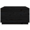  Coffee Table, Black, 80x80x45 Cm, Solid Pine Wood