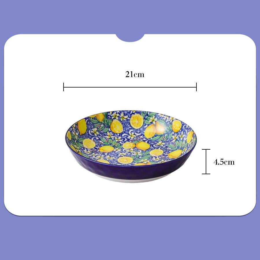 1PC Ceramic Tableware Bohemian Style Retro Home Tableware Creative Dim Sum Plate Fruit Plate Household Goods