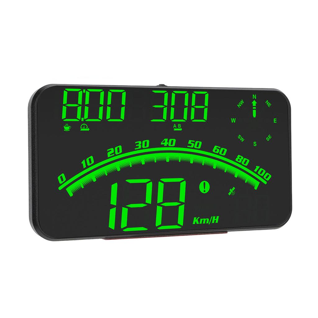 Smart HUD LED Screen High Definition Speed Alarm Multifunction GPS Speedometer Universal 5V for