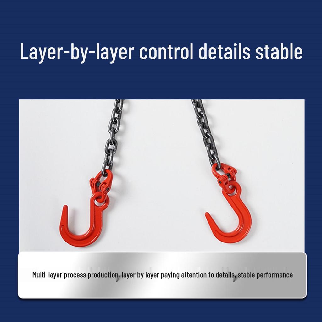 G80 Manganese Steel Double Hook Sling Chain for Lifting and Hoisting