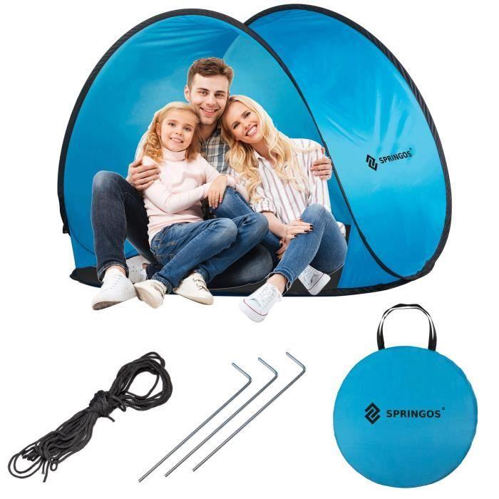 SPRINGOS® Tente Pop-Up Cabine d'essayage de plage Tente de plage avec plancher Bébé Enfants Compacte et légère, Sac de transport