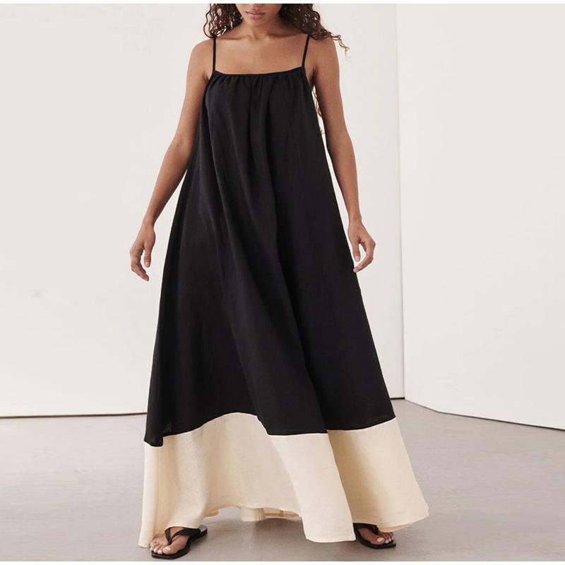 Women's Spaghetti Straps Dress Summer Sleeveless Y2k Clothes Beach Holiday Popular Big Swing Sundress 2025 Popular Clothes