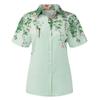 Women's Fashion Casual Printed Button Lapel Short Sleeve Shirt Tops Blouse