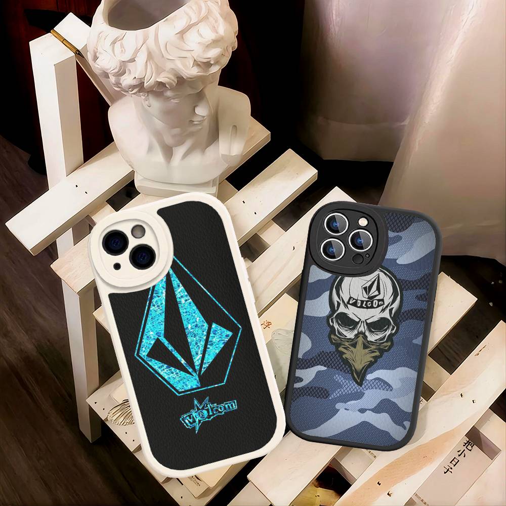 Well-known Skateboard V-VOLCOMs Brand Phone Cover For IPhone 11 12 13 14 15 16 Pro Max Mini Plus Soft Leather Case