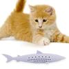 Silicone Pet Cat Catnip Molar Teeth Cleaning Simulation Fish Shape Training Interactive ToyPurple