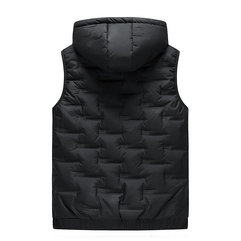 Men's Hooded Thickened Autumn/Winter Fashion Vest - Warm, Leisure Cotton Waistcoat Jacket