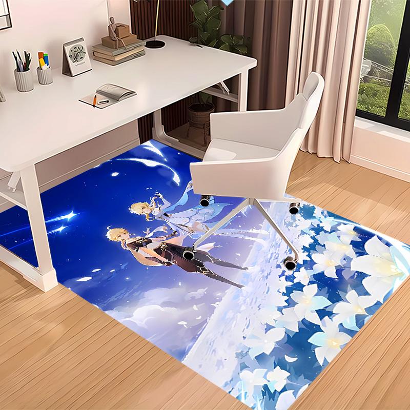 Genshin Impact characters9 Printed Absorbent Washable Carpet, Non-Slip Bathroom Mats, Kitchen Rugs, Yoga Mat,Living Room Entrance, Camping Picnic Rugs