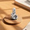 DYS 3D Printed Reading Moai Figurine Ornament, Cross-Legged Sitting Statue Desktop Decoration, Creative Sculpture, Unique Gift for Students Office