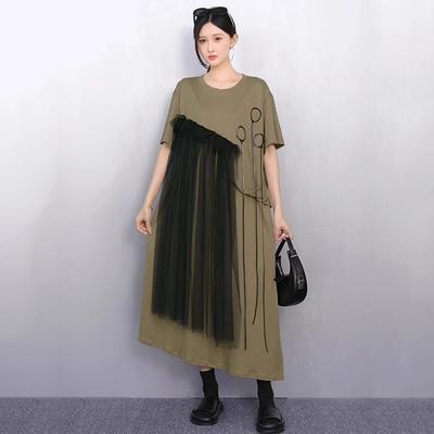 Irregular Solid Color Loose Dress ZMY1376