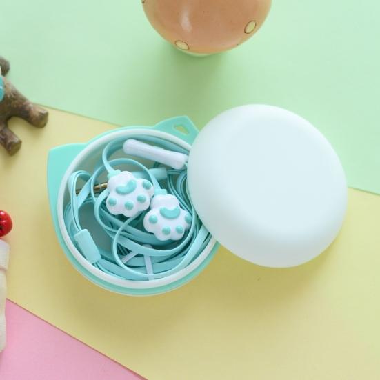 Wired Earphone Cute Comfortable ABS Cat Claw 3.5mm Music Game Sport Earphone Daily Use