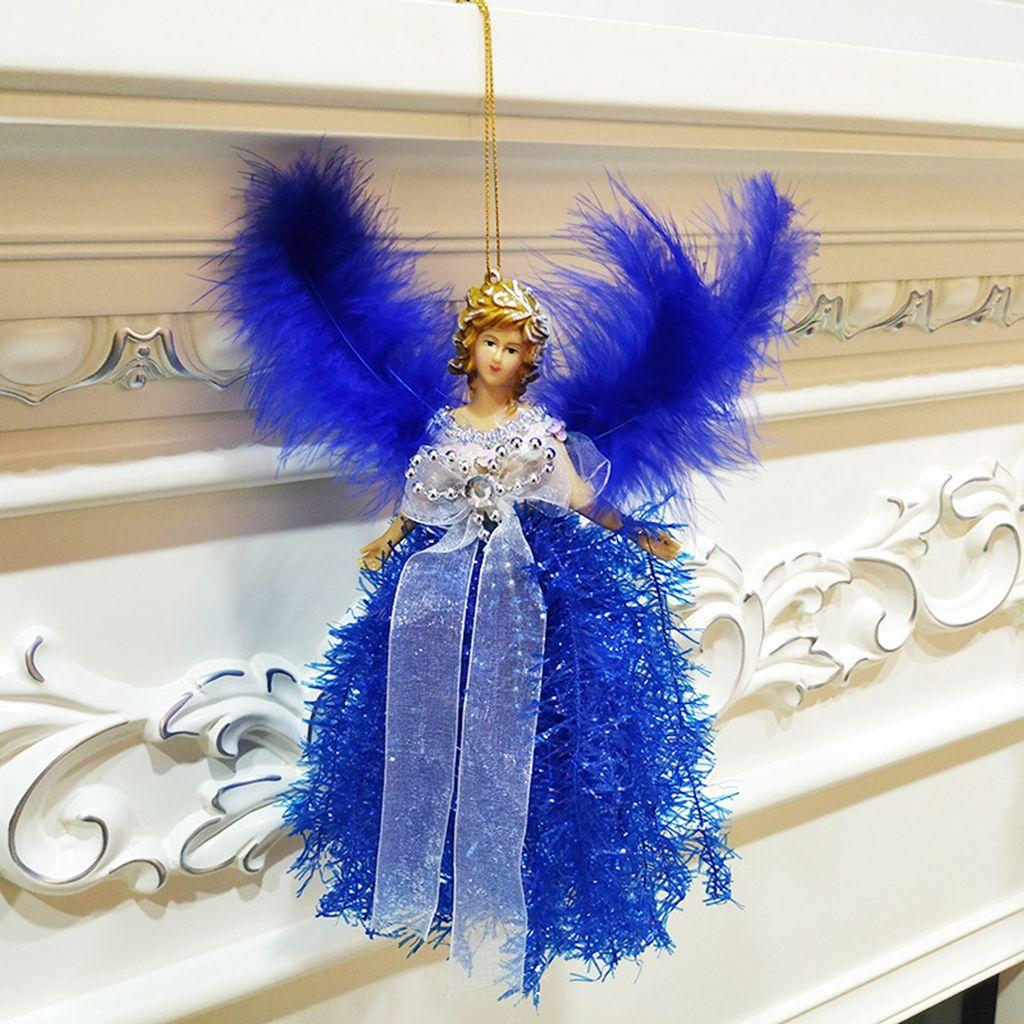 Gifts Attractive Feather Angel Doll Xmas Tree Pendants Home Decorations Christmas Ornament