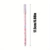 Back To School Season 144Pcs 0.5mm Creative Pink Peach Pattern Black Straight Pole Neutral Pen, Smooth Writing Signature Pen Office Stationery, Exam S