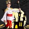 Role Playing Prince Cosplay Dress Suit King Prince Kid Crown Cane Party Costume  Children