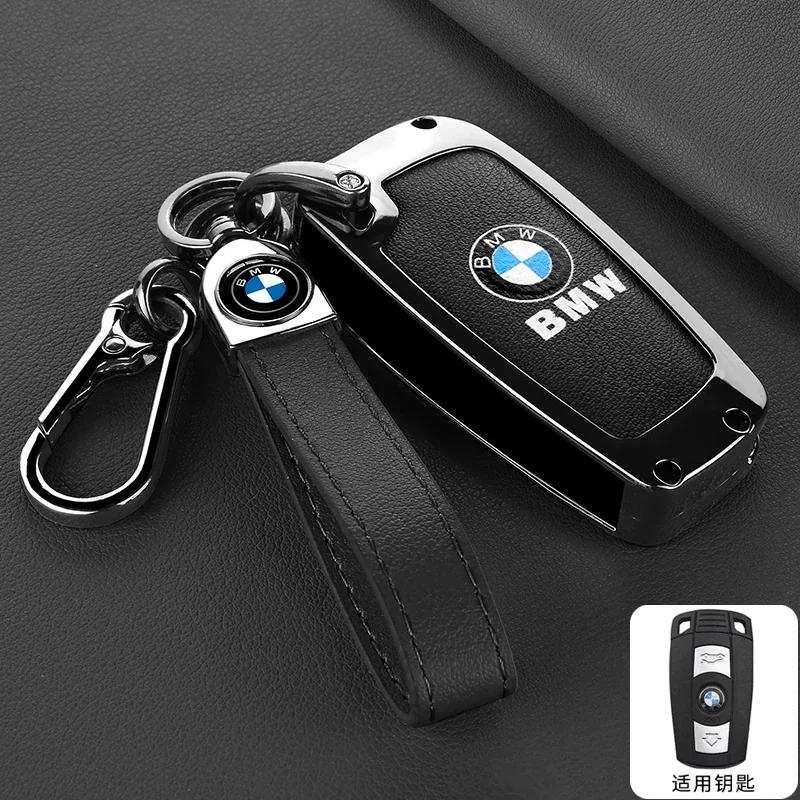Nový kryt na klíčenku pro dálkové ovládání auta z pravé kůže pro BMW řady 1/3/5/7 X5 X6 Z4 systémy CAS3 KR55WK49127 PCF7953/ID46 Chi