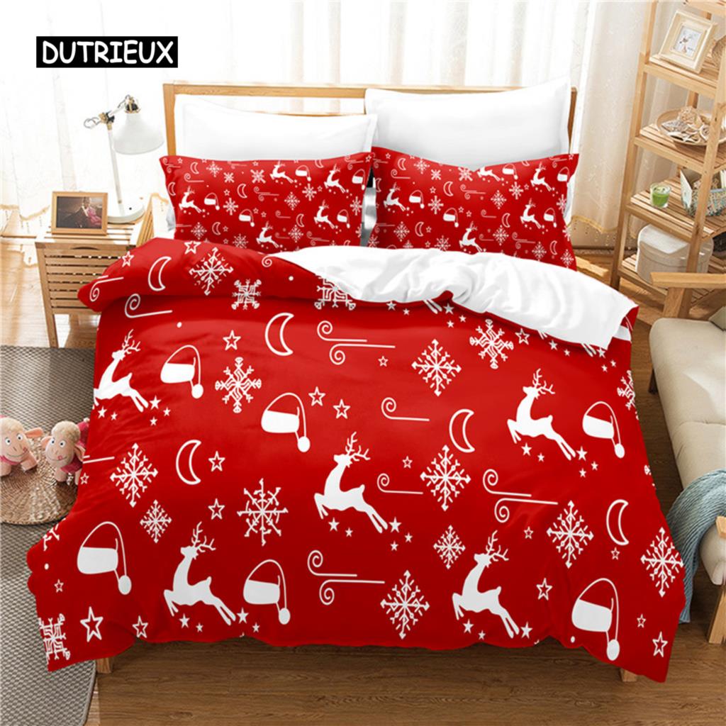 Christmas Atmosphere  Bedding Set Duvet Cover Set 3d Bedding Digital Printing Bed Linen Queen Size Bedding Set Fashion Design