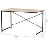 Table de bureau en bois - AKTIVE - 120x60x70 cm - Structure en acier noir - Style industriel - Surface en mélamine