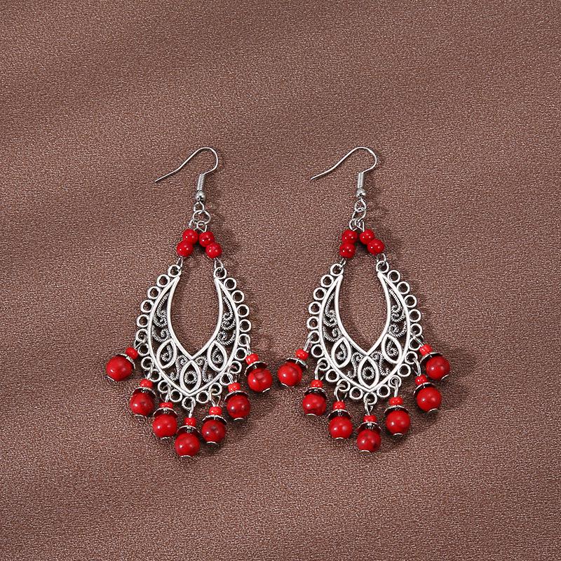 Handmade Retro Bohemian Ethnic Tassel Earrings for Women, Long Thai Style