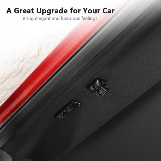 Roof Hook & Reading Light Cover Trim Bezels For Ford F150 2021+ Black Wood Grain