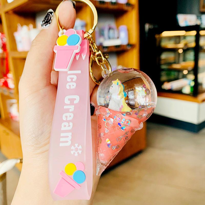 

Unique And Fun Ice Cream Keychain Adorable Accessory For Bags And Keys IceCream Unicorn